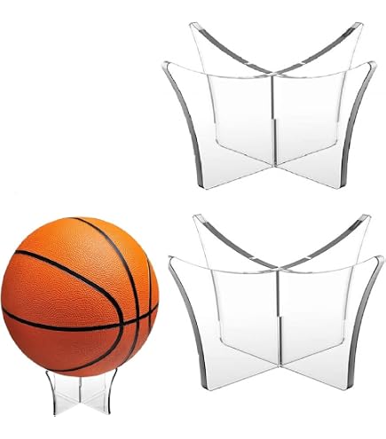 Acryl Ballhalter / Ballständer - 12x12x6,4 Cm, Klar, Für Fußball, Basketball, Rugby & Mehr