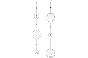 GILDE 1 x Mandala Garland, Metal, Grey, Length 90 cm, Window Decoration, Gift, Wall Decoration