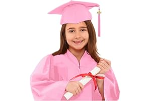 GENERIC Graduation Cap and Gown Set for Kids, 2025 Unisex Boys Girls Preschool Kindergarten Matching Hat, Tassel, Graduation Sash Primary School Dress Up Props 4 Piece Set