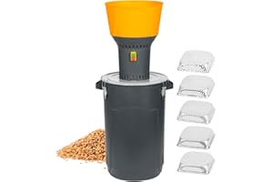 STREND PRO Mulino per cereali elettrico 1300W 60 L | 5 setacci | PROFI Mulino elettrico per tutti i tipi di cereali - Grano, Orzo, Mais, Avena | Mulino per mangimi per alimentare animali/bestiame
