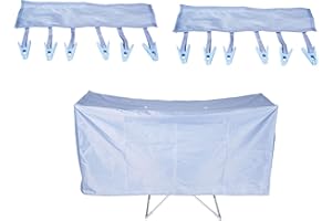 HOUSZY Rack Cover & 12-Peg Drying Hooks For 230W Electric Heated Foldable Clothes Dryers