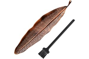 AIDQXBAOER 1 Stück Bronze Räucherstäbchenhalter Metall Blätter, Räucherstäbchenbrenner Ash Catcher, für Räucherkegel Räucherstäbchen oder Deko Wohnzimmer Yoga Zubehö,ideal für Heimdekoration