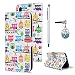 Produktbild Huawei P20 Lite Hülle Case Steinkauz Muster Kunstleder PU Leder Hülle Wallet Tasche Handyhülle Soft TPU Innere Schutzhülle Klapphülle Schale Bookstyle Ständer Kartenfach Magnetverschluss Brieftasche