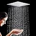 Produktbild 8 Zoll Regenduschkopf Kopfbrause 304 Edelstahl Quadratisch Antikalknoppen Brausekopf Regenbrause Luxus Regenduschkopf für Badezimmer Eckig 200mm Spiegeleffekt hochglänzend chrome