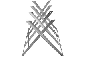 YIMING Chevalet de Sciage Pliable en Acier Chevalet Sciage avec 4 Supports de Bois Dentelés pour Tronçonneuse ou Scie à Main Charge Jusqu'à 100 kg