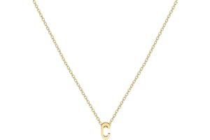 YeGieonr Collana Donna con Iniziale Lettera in Oro 18K - Dorata Collana Acciaio Inossidabile Donna Gioiello Regalo Perfetto per Lei - Ciondolo con Alfabeto