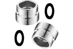 UGBO Adapter kranu, gwint zewnętrzny, kran z mosiądzu, adapter gwintowany, kran, metalowy adapter do kranu z gumową uszczelką do filtra wody (M20 - M22)