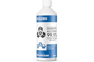 McKLords - Isopropanol 99.9% Pure | All Purpose Rubbing Alcohol, Disinfectant, Household Cleaning - Suitable for Electronics, Glass, Paint, Removing Grease and Glue 500ml