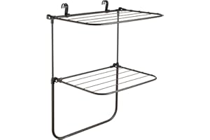 Beldray 2 in 1 hängender Wäschetrockner – zum Aufhängen an Heizkörpern, Türtrockner, verstellbare Regale, platzsparend, flach zusammenklappbar, Kapazität von 8 kg, 4.2 m Trockenraum