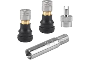 Joynine Set Prolunga Valvola Pneumatici per Scooter Elettrico, Valvola di Estensione Tappo Valveal, Compatibili con Monopattino Ninebot, Monopattino Xiaomi, Include Kit 2 Valvole in Rame