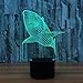 Produktbild GYDD 3D Nachtlicht Shark Bunte Dreidimensionale LED Gradienten Lampen Acryl Tischlampe ( Farbe : Multicolored: Bluetooth audio )