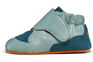 Affenzahn Krabbelschuh Leder Crawly Babyschuh aus Leder für Mädchen und Jungen Klettverschluss weich flexibel rutschfest Lauflernschuhe