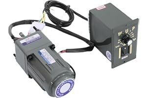 BONJUME Moteur à Engrenages Électrique, Moteur à Courant Alternatif 6W 220V 0-135 Tr/Min (10k), 8 Nm, Régulateur De Vitesse Réglable En Continu Fonctionnement RéVersible Avant Et Arrière