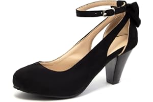 elerhythm Mary Jane Chaussures vintage en daim synthétique pour femme Motif Gatsby Victorian années 1920