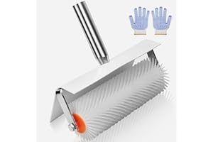 FSWWSF Rullo di spurgo da 25 cm, con paraspruzzi e presa del manico, rullo di sfiato con spine da 20 mm, strumento di compensazione