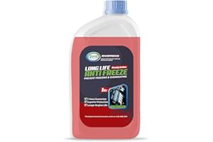 JOVS Antifreeze Coolant 1L - Long Life Red Engine Coolant Ready to Use
