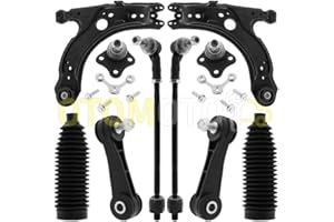 TEILEX GERMANY Kit bracci di sospensione anteriore compatibile per AUDI A3 8L VW GOLF IV 4 BORA composto da 12 ricambi auto