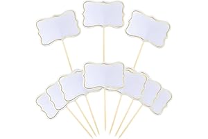 DOETYD 56 Pcs Mini Chalkboard Party Labels, Food Labels for Buffet, Toothpick Flag Signs, Food Flags for Cupcakes Cheese Desserts Party Table Decoration Accessories