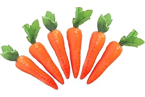 Tuxiaobu Carote finte, 6 carote finte in plastica, decorazione di frutta artificiale