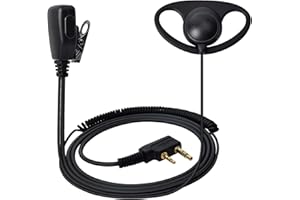 HYS Walkie Talkie Auricolare con microfono PTT Button auricolare compatibile per Kenwood Baofeng UV-5R UV-82 BF-888S Wouxun Walkie Talkie