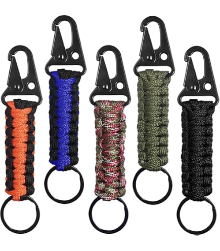 Cordino Rinforzato Outdoor Lanyard In Paracord Resistente Con Moschettone – Per Chiavi, Borracce E Attrezzatura Outdoor Accessorio Escursionismo