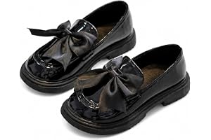 Flickor Loafers barn rosett platta skor vardagsskor skolskor för flickor student slip-on storlek
