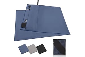 INYEEXUP Fitness Handtuch Mikrofaser mit Reißverschluss Tasche - Gym Handtuch Saugfähig Schnelltrocknend rutschfest Kompakt 130 x 50 cm - SportHandtuch für Sport, Reise