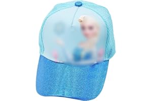 simyron Gorra Béisbol Little Girls Character Béisbol Algodón Sombrero Ajustable Tamaño Gorra Premium Niña Blue Age 4-8