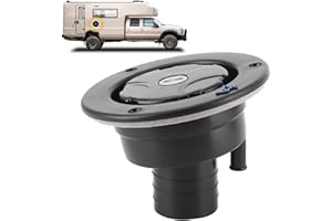 BANAPOY Remplissage d'eau de RV, bouchon de remplissage d'eau verrouillable Port de remplissage d'eau Entrée d'eau par gravité avec 2 clés pour caravane de RV pour camping-car