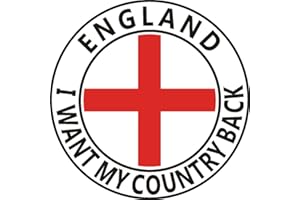 SENLAK "I Want My Country Back" CAR/Scooter England Sticker Decal - Patriotic, St George, UK Seller (Large - 100mm Dia)