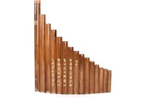 PREVESSEL Panflöte, 15 Panpipes, G Key Panpipes, Musikinstrument leicht zu lernen Anfänger und Studenten