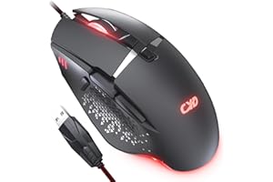 CYD C309 RGB Wired-Mouse for Laptop, Below £20 Favorite Cheap Gaming Mouse, Ergonomic Design Mouse Gaming Wired, Programmable Mouse Gamer, Snap-Change Tracking & Shootout Mouse Wired RGB