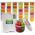 KRUM Transparent Takeout Food Containers Food Storage Containers With Lids Freezer Safe | Meal Prep | Microwavable Dishwasher | Leakproof | BPA Free (250 ml Pack of 50)