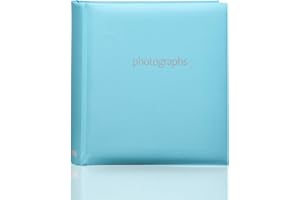 Photo Album Slip In Case Book-bound Memo Album for 200 Photos 6'' x 4''/ 10x15 cm By Arpan (Blue)