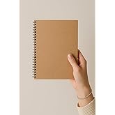 Fark Tanıtım &Ccedil;izgisiz Spiralli Not Defteri, A5 Boyut (15x21 cm), 60 Yaprak, 90gr. Ivory Kağıt, Ofis İ&ccedil;in Uygun (Kahverengi)