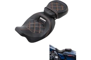 TCMT Flaches Fahrer- und Beifahrersitz, passend für Harley CVO Road King Street Glide Road Glide Electra Glide Ultra Classic 2009–2023