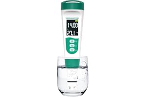 OBEST TDS TEMP miernik pH wody 5 w 1, przenośny cyfrowy tester jakości wody, typ C, możliwość ponownego ładowania, miernik soli na basen, z funkcją głosu, do wody pitnej, basenów, akwariów, spa
