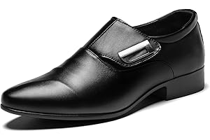 Fushiton Mens Business Shoe Formal Slip on Dress Shoe Oxford Comfort Fashion Classic Wedding Office Driving