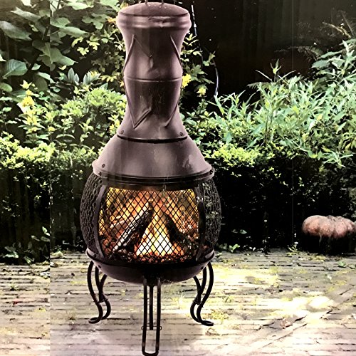 JEMIDI Terrassenkamin Kamin Terrassen Ofen Gartenkamin Garten Balkon Feuerstelle Feruerkorb - 4