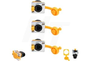 HANGTON CONNECT HangTon 3 Conectores Hembra RJ45 acodados, 90 Grados, Impermeable, Ethernet