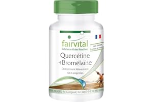 Fairvital | Quercétine plus Bromélaïne - 120 Comprimés - Végan - Effet synergique - Dosage sûr