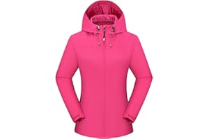 Hekbaep Regenjacke Damen Wasserdicht Atmungsaktiv Regenmantel Damen Windbreaker Lang Übergangsjacke Leichte Jacke mit Kapuze Frauen Regenparka Outdoorjacke Regenponcho für Regenzeit (S-4XL)