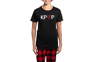 CafePress KPOP Love Scribble Women's Dark Pajamas Womens Novelty Cotton Pyjama Set, Comfortable PJ Sleepwear