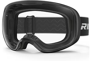 RIOROO Maschera da Sci, Occhiali da Sci per Uomo Donna OTG Maschere Sci,Anti Nebbia 100% Anti-UV Antipolvere Antivento per ciclismo Equitazione/arrampicata/sci