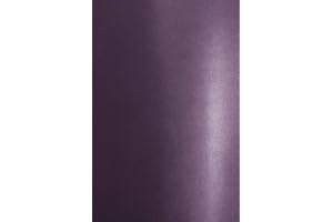 Netuno 20x carton violet nacré A4 210 x 297 mm 250g Aster Metallic Deep Purple papier cartonné brillant effet métallisé carton perlé pour mariage DIY cartes de vœux billets marque-places décoration