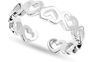 LeCalla 925 Sterling Silver Toe Rings for Women | Minimalist Classic Toe-Rings for Gifting Simple Open Adjustable Toe Band Ring for Women