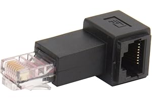 Adaptador Ethernet LAN 90 grados acodado 8P8C FTP STP UTP Cat 5e macho a hembra, de Chenyang