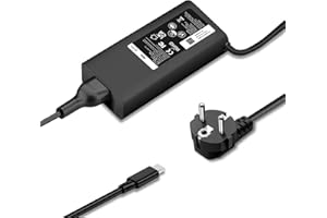 WOXNKLD Chargeur USB C 65W Portable Ordinateur Alimentation pour Dell Latitude 5320 5330 5340 5420 5430 5440 5530 5540,XPS 13 9350 9360 93100 Chromebook 3100 3380 5190 Cordon Chargeur Type C