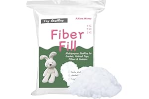 Adam Home Toy Stuffing for Soft Toys 100% Virgin Hollowfibre Fillings Hypoallergenic High Grade Multipurpose Kapok Stuffing for Crochet, Knitted Toys, Pillows & Cushions|1 Kg
