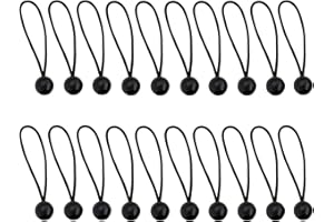 HEEDPEIUR 20 Stück Spanngummi Kugel Planenspanner Seil mit Kugel Gummiseile 15cm Zeltgummis Verstellbar Kugelspanner Expanderschlingen Spanngummis mit Kugel Spannseil für Planen Zelt Markisen Poolabdeckung Netz